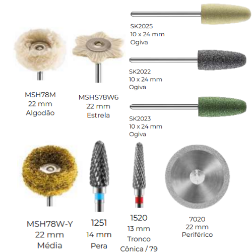 Kit Pack Acrílico - American Burs