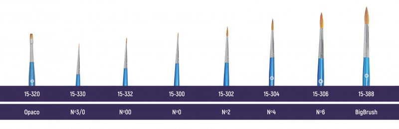 Pincel para Cerâmica BlueLine Kolinsky - ODONTOMEGA