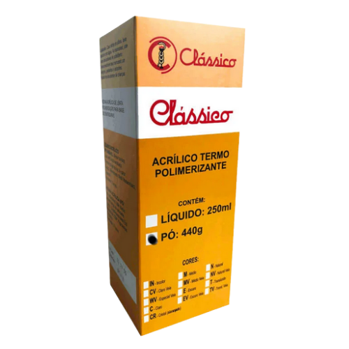 Resina Clássico Termopolimerizável Pó - Clássico
