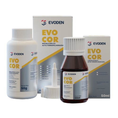 Resina Acrílica Bivalente Evocor 50g Pó - Evoden